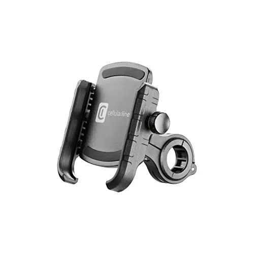 Cellularline Rider Steel - Supporto Universale per Smartphone da Manubrio Moto e Bici