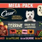 Cesar Terrine Cibo Umido per Cani al Gusto di Pollame, Tacchino, Manzo e Salmone