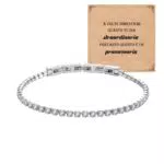 CheersLife Bracciale Tennis in Argento e Acciaio Inox per Donne e Uomini