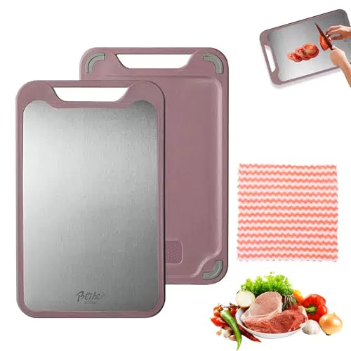 Cinsersr Tagliere in Acciaio Inox per Cucina all'Aperto e Campeggio
