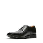 Clarks Tilden Cap - Scarpe con lacci da uomo in pelle nera