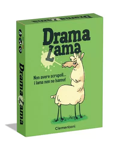 Clementoni Drama Lama - Gioco di Carte per Adulti e Bambini, 2-6 Giocatori