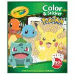 Crayola Album da Colorare con Sticker Pokémon e Adesivi Inclusi, Mod. 04-2740G