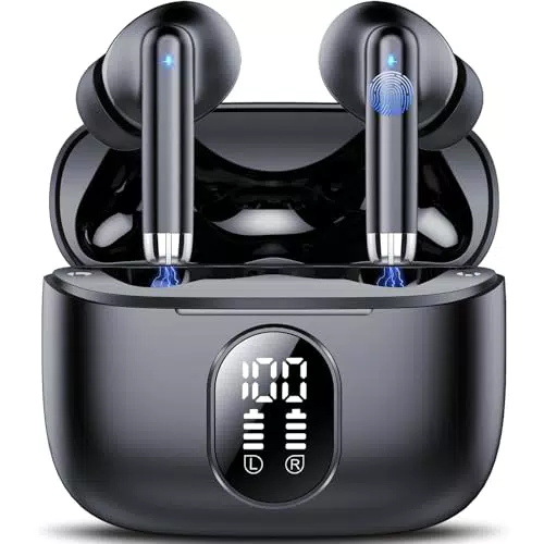 Cuffie Bluetooth 5.4 Hi-Fi Stereo con Cancellazione Rumore e 40 Ore di Autonomia