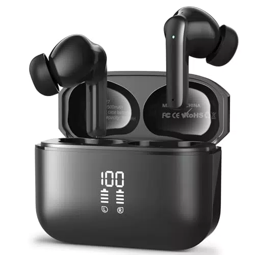Auricolari Bluetooth 5.3 Wireless, nero