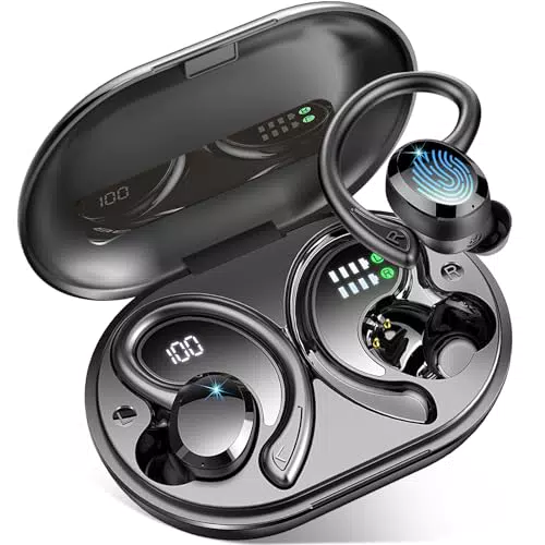 Cuffie Bluetooth Sport - Auricolari Wireless 5.3 con 48 Ore di Autonomia e IP7
