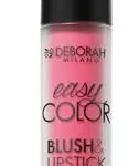 Deborah Milano Blush & Lipstick Easy Color con Acido Ialuronico e Olio di Mandorle
