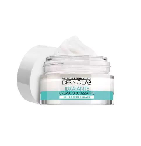 Dermolab Crema Viso Idratante Opacizzante per Pelle Mista e Grassa, SPF 15