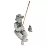 Design Toscano Statuetta da Giardino Frederic il Piccolo Pescatore