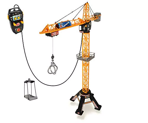 Dickie Toys Mega Crane - Gru giocattolo telecomandata per bambini 3-5 anni