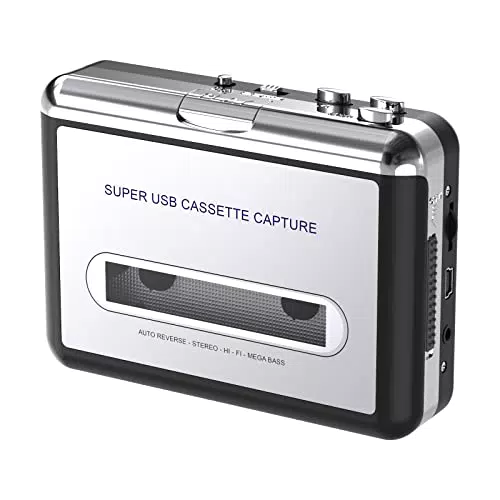 DIGITNOW Lettore di audiocassette portatile per convertire cassette in MP3