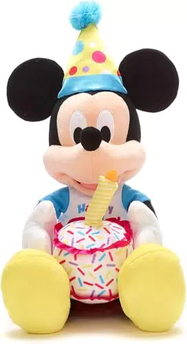 Disney Store Peluche Topolino Happy Birthday con Cappellino e Torta