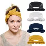 DRESHOW Fasce per Capelli Donna Elastiche - Turbante e Cerchietti Annodati