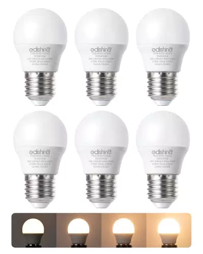 EDISHINE Lampadina LED E27 Dimmerabile P45 4,8W Sostituzione 40W Incandescenza