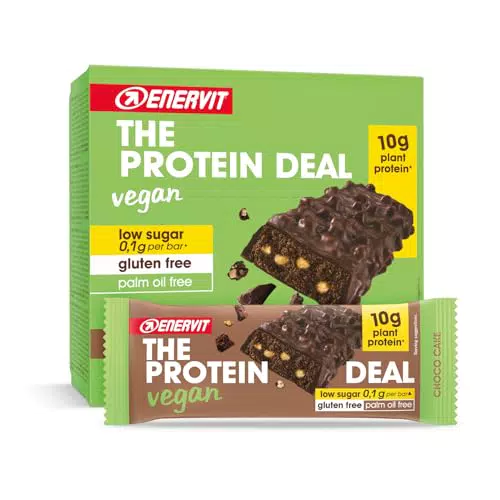 Enervit The Protein Deal Barretta Proteica Vegan al Cioccolato Fondente 10g Proteine