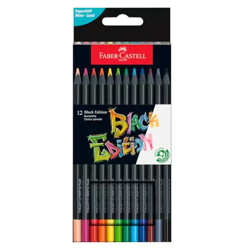 Faber-Castell 116412 Set di Matite Colorate Resistenti con Impugnatura Ergonomica