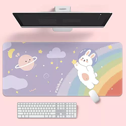Fiacvrs Tappetino per mouse kawaii per scrivania e laptop, accessorio decorativo