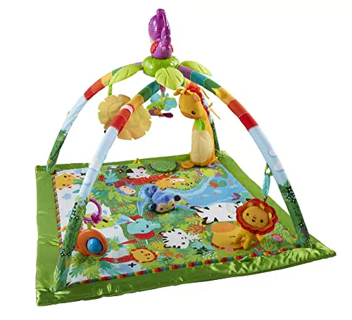 Fisher-Price Palestrina Neonato Tucano con Luci e Musica, Tappetino Lavabile