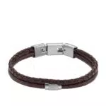 Fossil Bracciale multifilo All Stacked Up da uomo in pelle