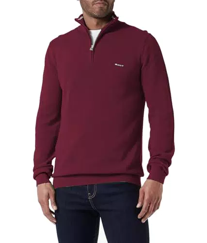 GANT Pullover Mezza Zip in Cotone Piqué