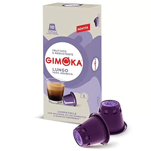 Gimoka Capsule Compatibili Nespresso Gusto Lungo per Caffè Aromatico