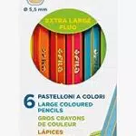 Giotto Mega Matite Colorate Spesse Esagonali Mina 5,5mm