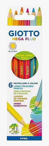 Giotto Mega Matite Colorate Spesse Esagonali Mina 5,5mm