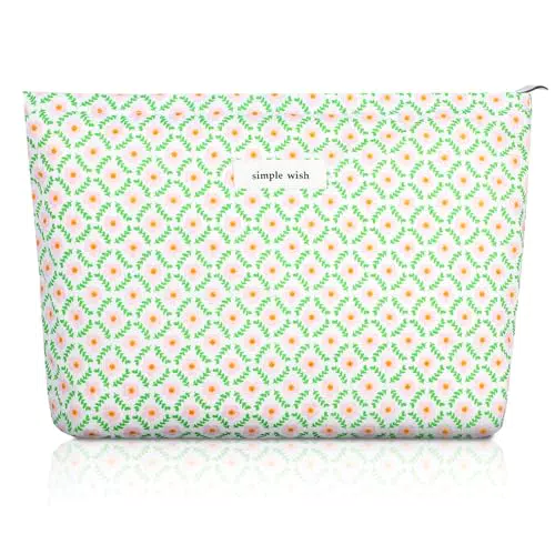 Gjinxi Beauty Case da Viaggio per Trucco - Borsa Cosmetica Floreale per Donne