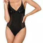 Goldenpoint Body Obsidian con Ferretto e Spalline Regolabili per Donna