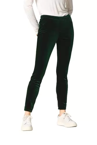 Goldenpoint Leggings Skinny Velluto Cangiante con Vita Elasticata e Tasche