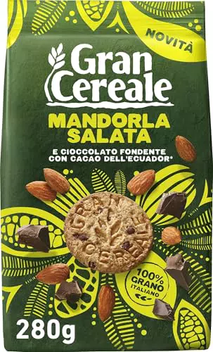 Gran Cereale Biscotti Integrali alla Mandorla Salata e Cioccolato Fondente