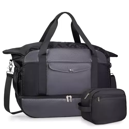 Tote Bag da Viaggio per Donne - Borsa Sportiva con Scomparto per Scarpe