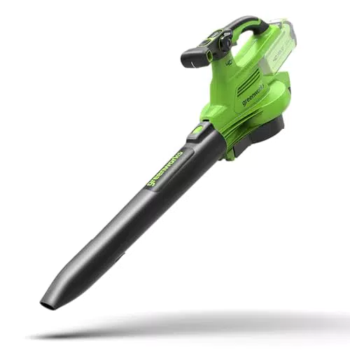 Greenworks Aspiratore Soffiatore a Batteria 40V, Motore Brushless, 370 km/h, 45L