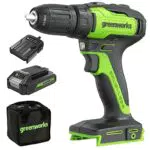 Greenworks GD24DD35K2 Trapano Avvitatore a Batteria Brushless 24V 2Ah