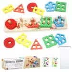 HNCY Giochi Montessori in Legno Educativi per Bambini 1-3 Anni