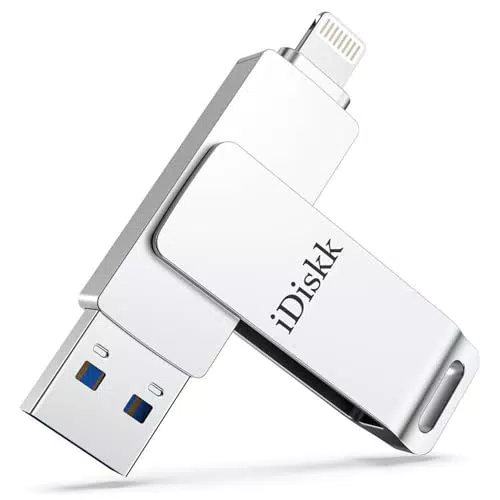 iDiskk Chiavetta Lightning USB 512GB per iPad, iPhone, Mac e PC - MFi Certificata