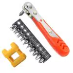 IKOPFLN Cacciavite a Cricchetto Magnetico 110mm 1/4 con Chiave Doppia