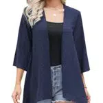 Irevial Cardigan Donna Elegante in Chiffon con Maniche Kimono per Spiaggia e Vacanze