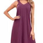 Jahetuul Camicia da Notte Donna in Cotone Senza Maniche con Scollo a V