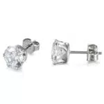 JewelryWe Orecchini in Zirconia Brillanti in Acciaio Inossidabile Classici