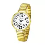 JewelryWe Orologio da Donna al Quarzo con Cinturino Elastico e Quadrante Grande