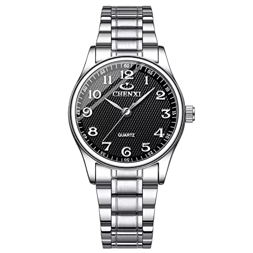 JewelryWe Orologio da Polso al Quarzo da Donna con Cinturino in Acciaio Inossidabile