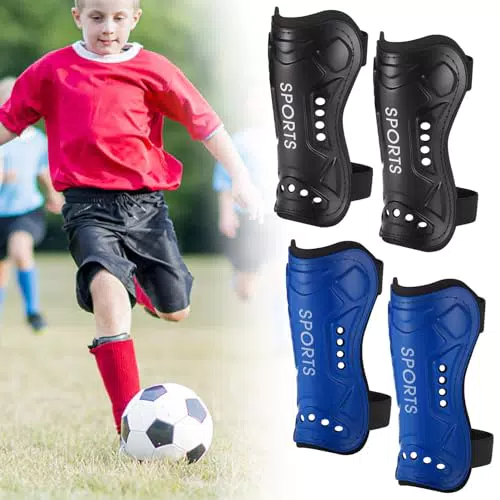 JIZZU Parastinchi Calcio Leggeri e Resistenti per Bambini e Adulti
