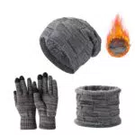 JXCTNNU Set Invernale: Cappello, Sciarpa e Guanti Touch Screen per Uomo e Donna
