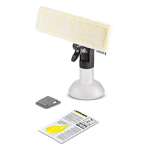 Kärcher Kit per lavaggio vetri con nebulizzatore, panno in microfibra e detergente