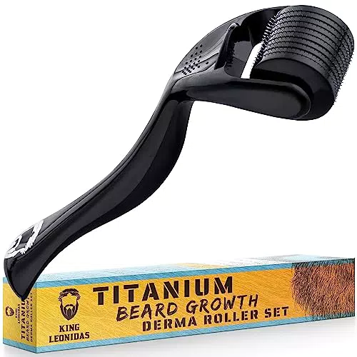 King Leonidas Derma Roller per Uomo - Rullo Micro-Needling in Titanio 0,30 mm