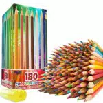 KreativeKraft Kit di Matite Colorate con Temperino e Serbatoio per Bambini