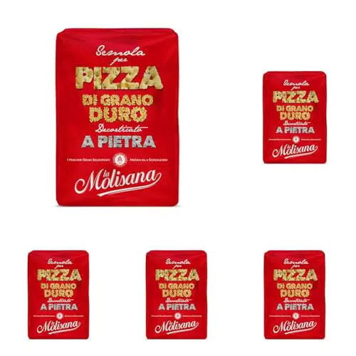 La Molisana Semola di Grano Duro per Pizza - Grano Italiano Decorticato a Pietra