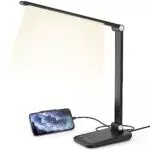 Lampada da Scrivania Dimmerabile con Porta USB e Timer per Lettura e Studio