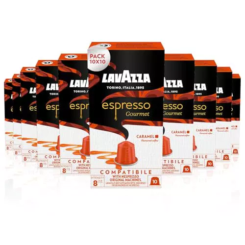 Lavazza Espresso Gourmet Caramel Capsule Compatibili Nespresso, 100% Arabica